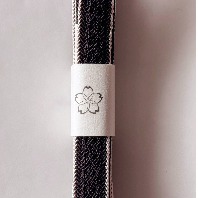 【和小物さくら・帯締め】黒橡×象牙色　綾高麗リバーシブル夏用帯締め　No.250319⑱