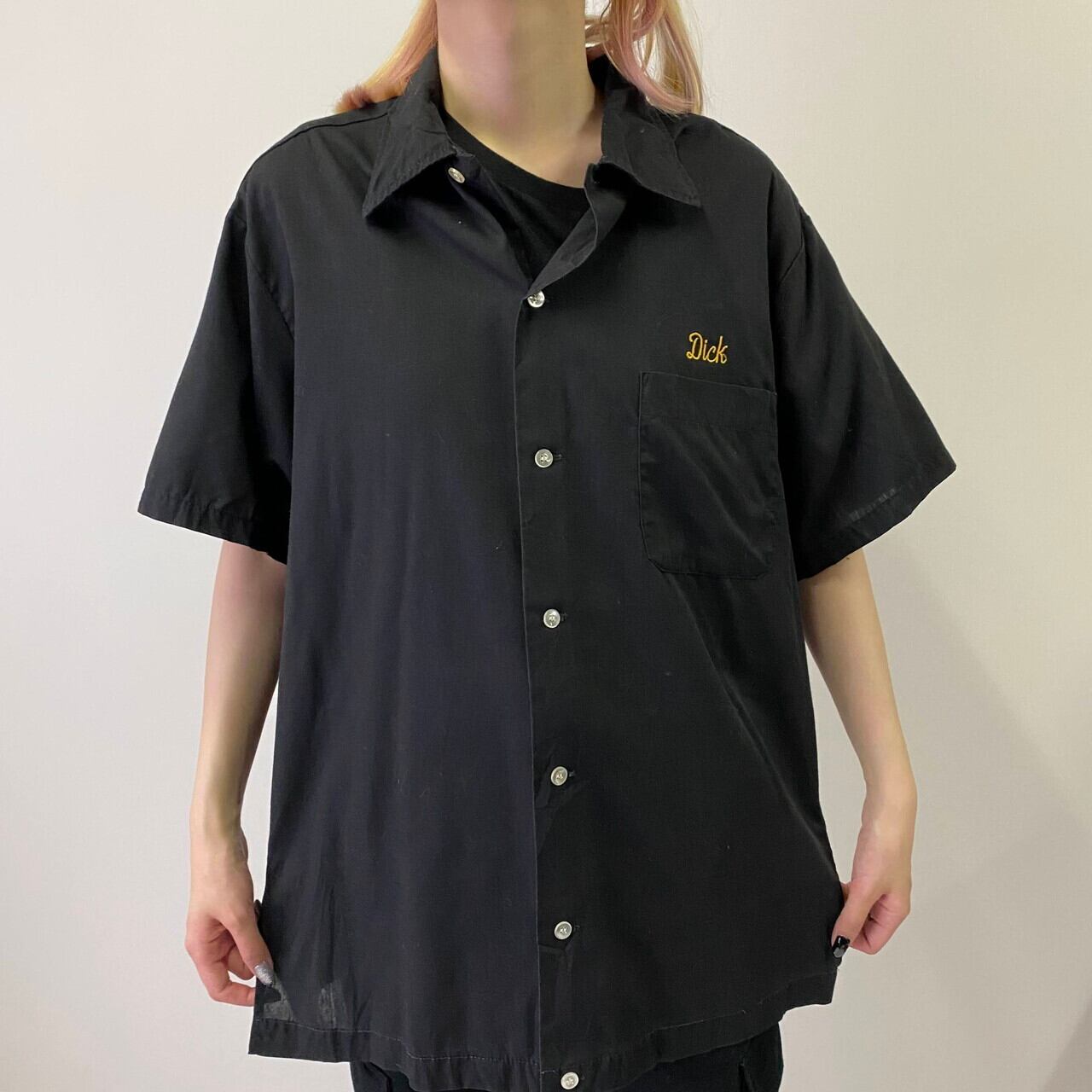 70年代 HILTON バック刺? ネーム刺繍 ボウリングシャツ メンズL 70年代 HILTON バック刺? ネーム刺繍 ボウリングシャツ メンズL