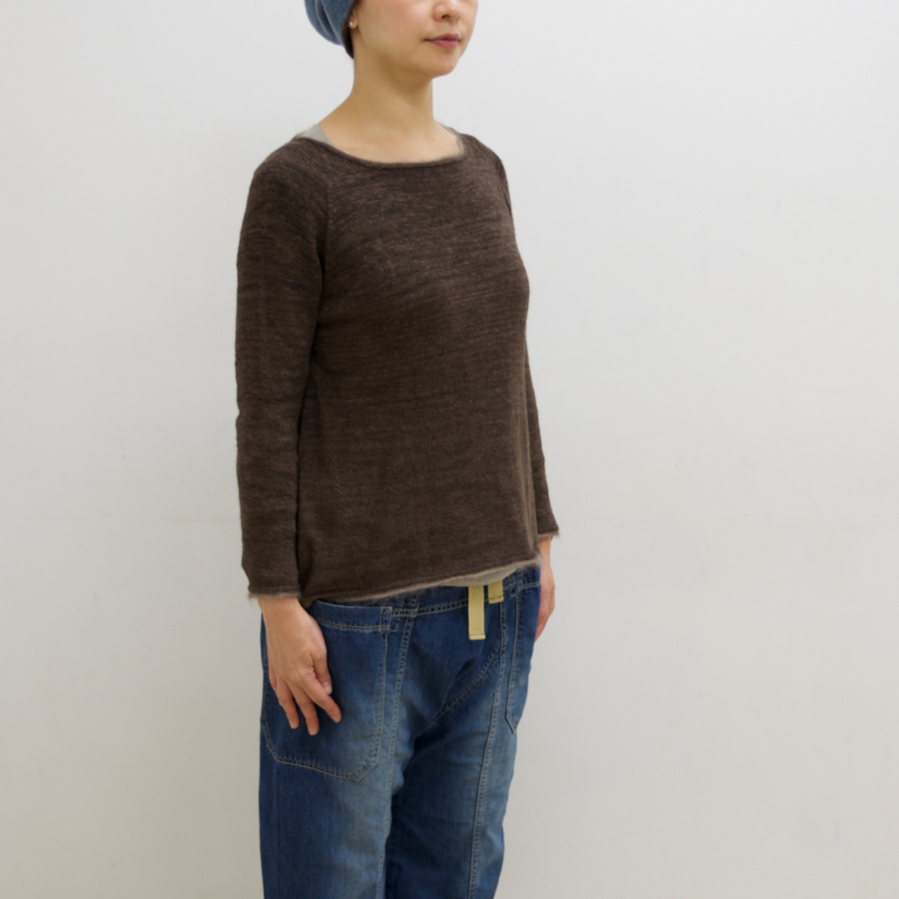 【編み図/データ販売】cowgirlblues キッドシルク切り替え メリノレース プルオーバー