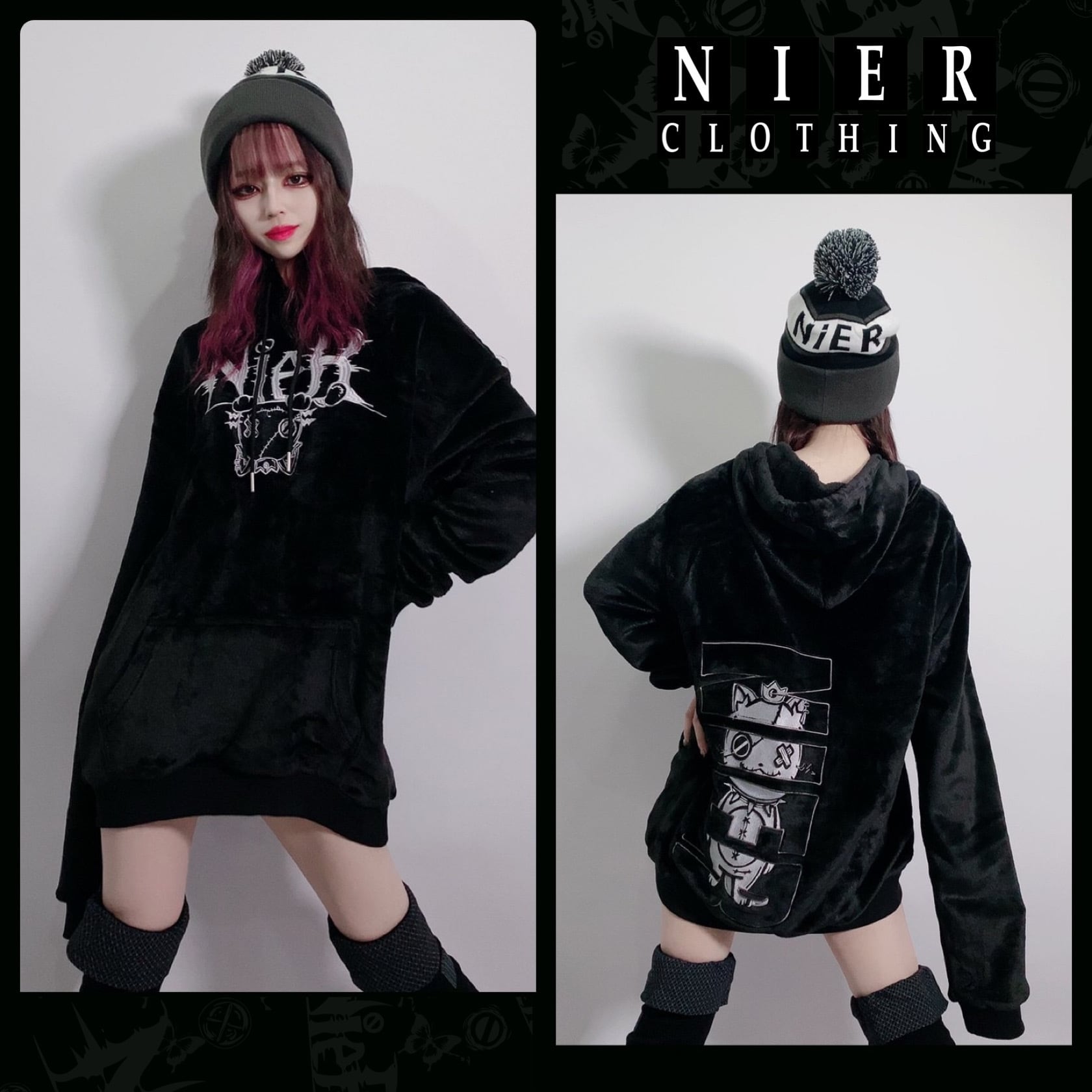 高品質NieRふわもこPARKA【ミケ】 | NIER CLOTHING powered by BASE