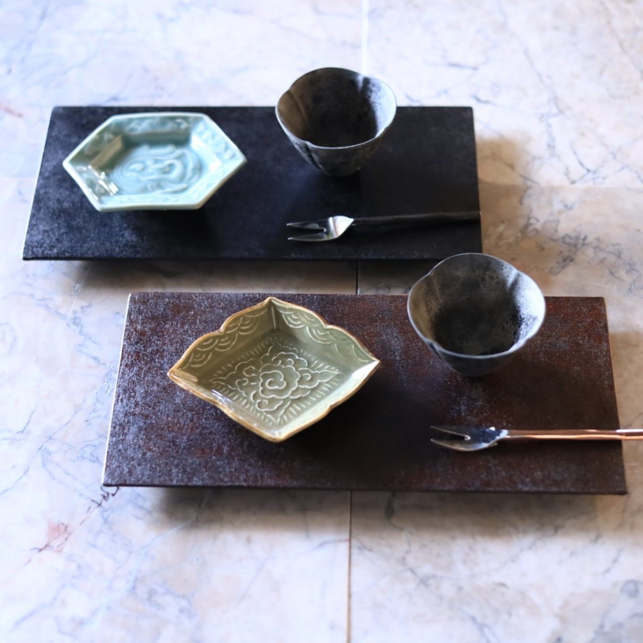 AS 蝶野秀紀 和紙貼長角トレー　