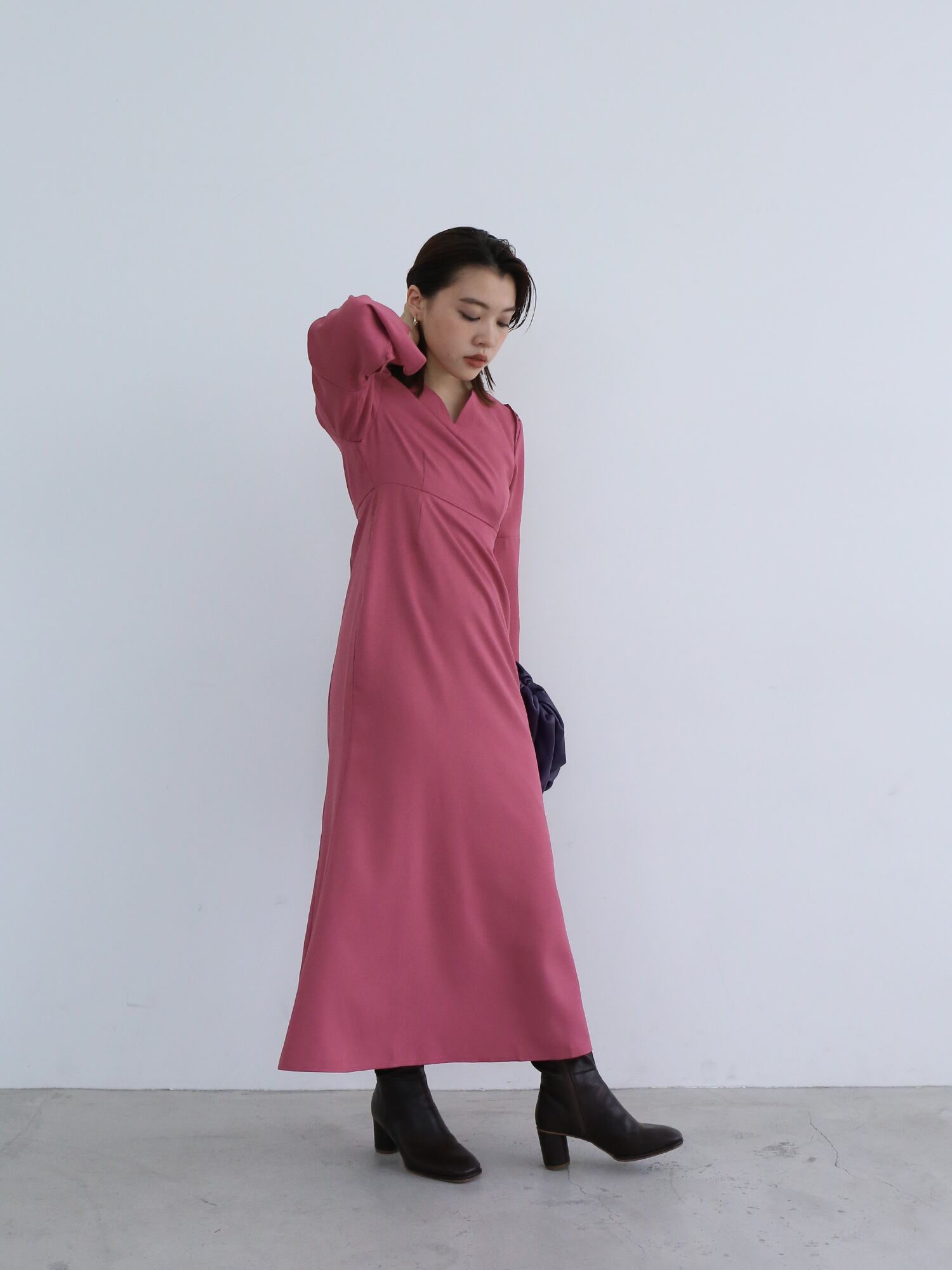 bell sleeve slit onepiece（rose） | Cara by Katrin TOKYO