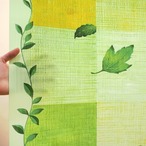 【受注生産】 のれん グリーン 幅85ｘ丈150cm