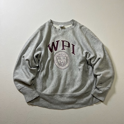 80s USA Champion REVERSE WEAVE　カレッジロゴ　スウェット　トレーナー　プルオーバー　チャンピオン　リバースウィーブ　霜降りグレー　S 古着