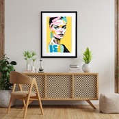 COLOR MODE｜色彩で魅せるモダンポートレートアート｜洗練と感情が交差する現代アートポスターA2ポスター