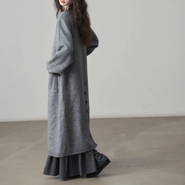 Back button long coat【4color】 C1352