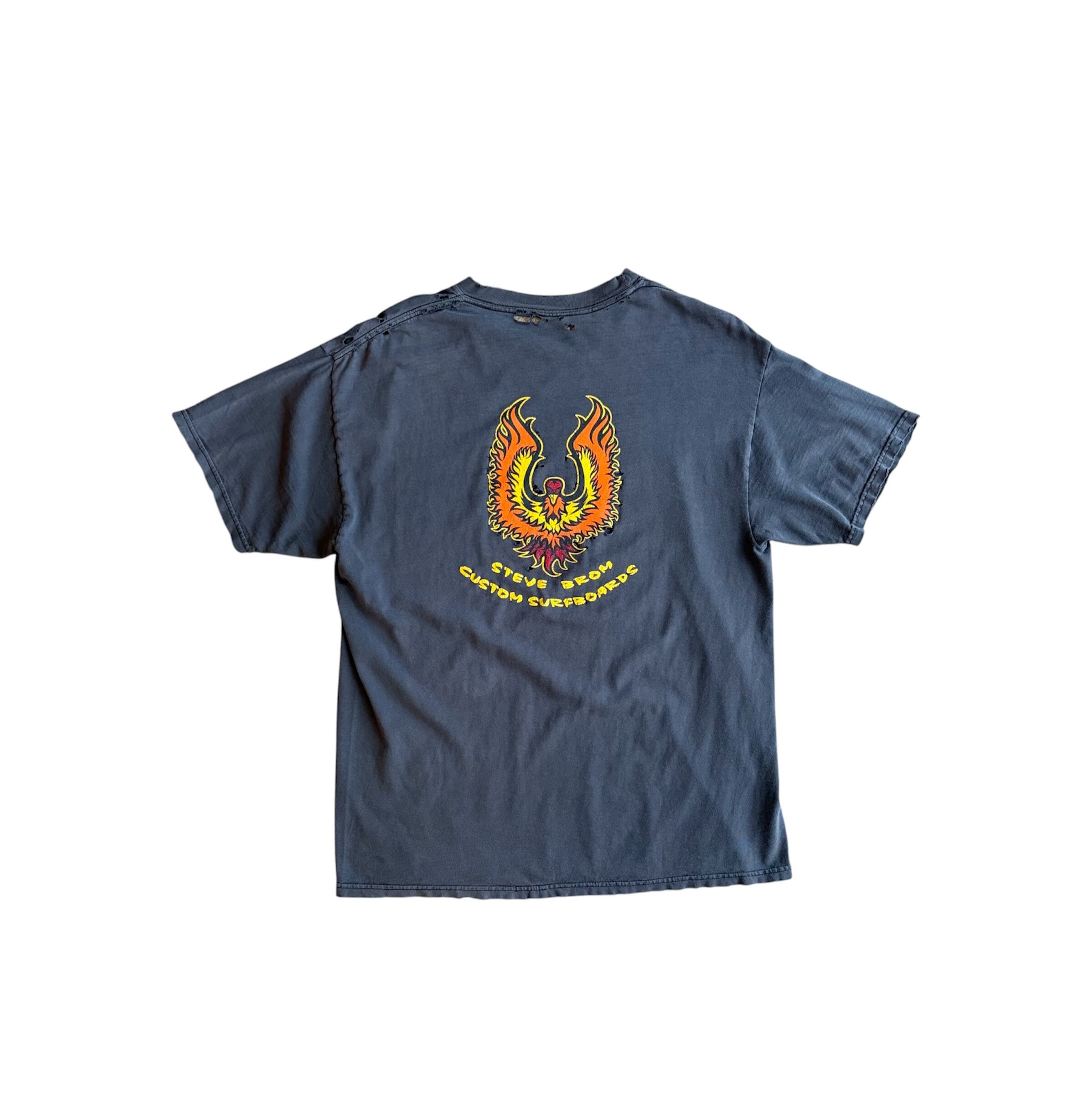 90s-00s STEVE BROM CUSTOM フェニックスロゴ Tシャツ 90s-00s STEVE BROM CUSTOM フェニックスロゴ Tシャツ | enishi vintage