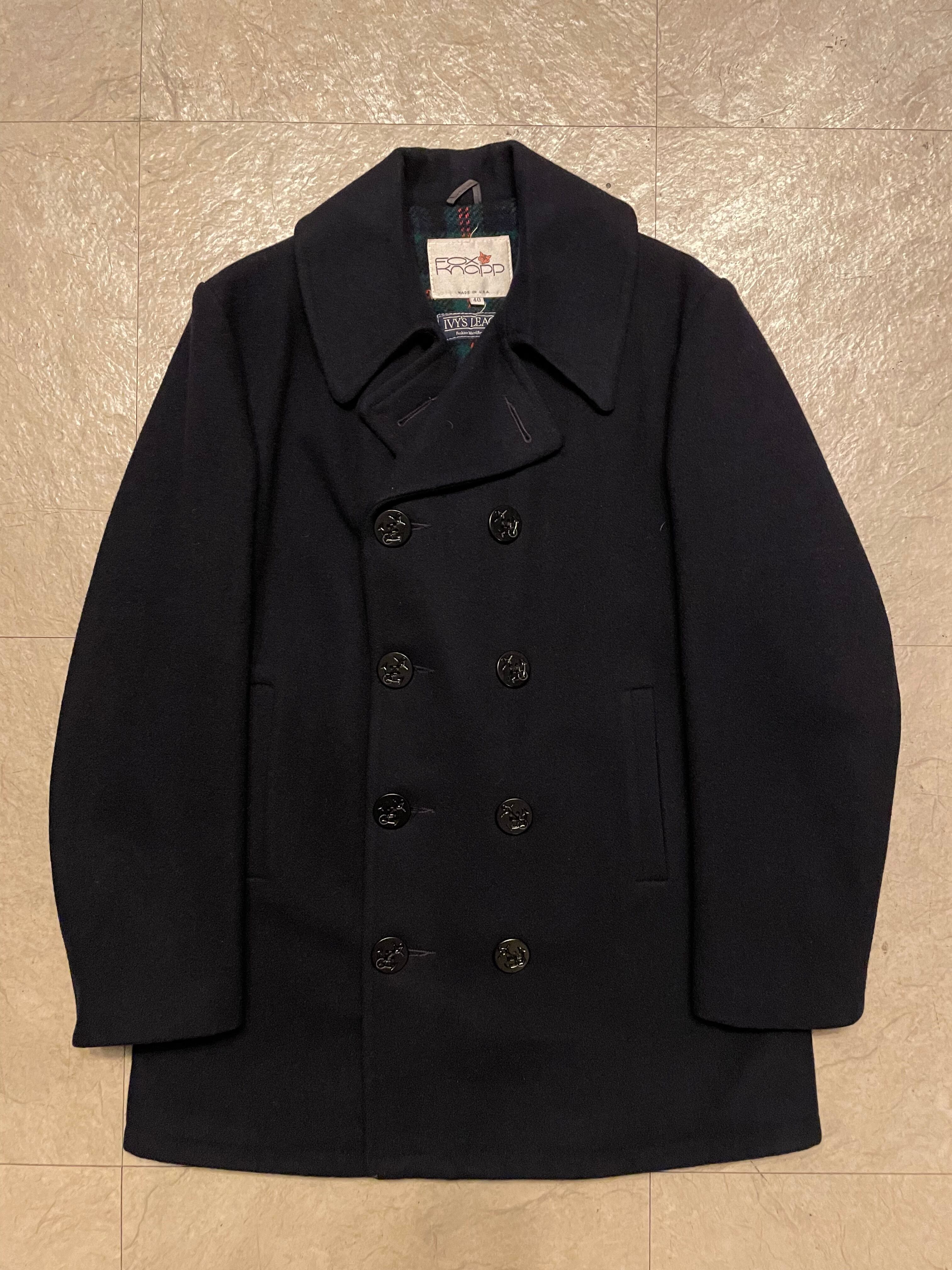 USA製!! 80年代 vintage FOX KNAPP Pコート ウール IVY LEAGUE