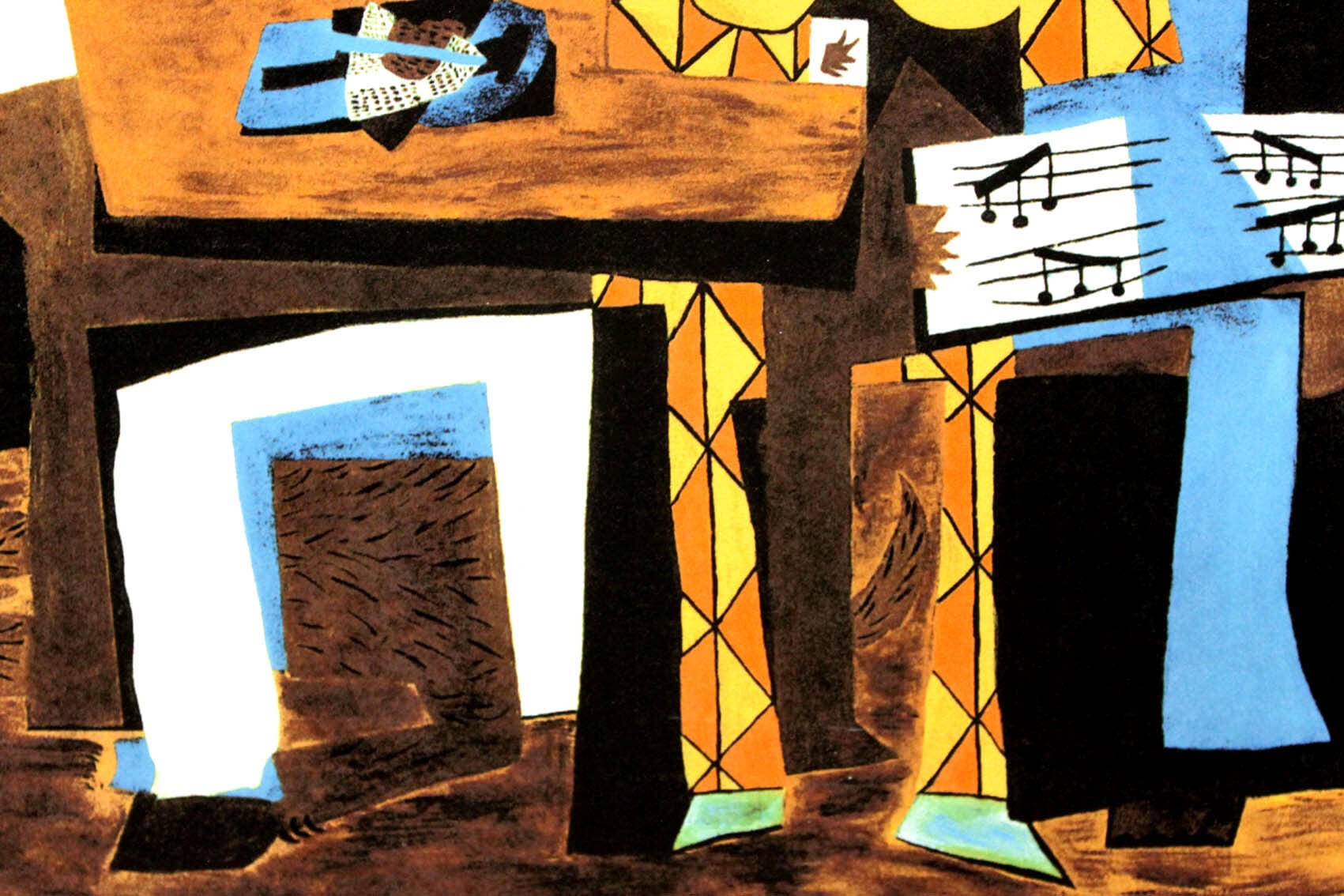 パブロ・ピカソ「三人の音楽家」作品証明書・展示用フック・限定500部エディション付複製画ジークレ