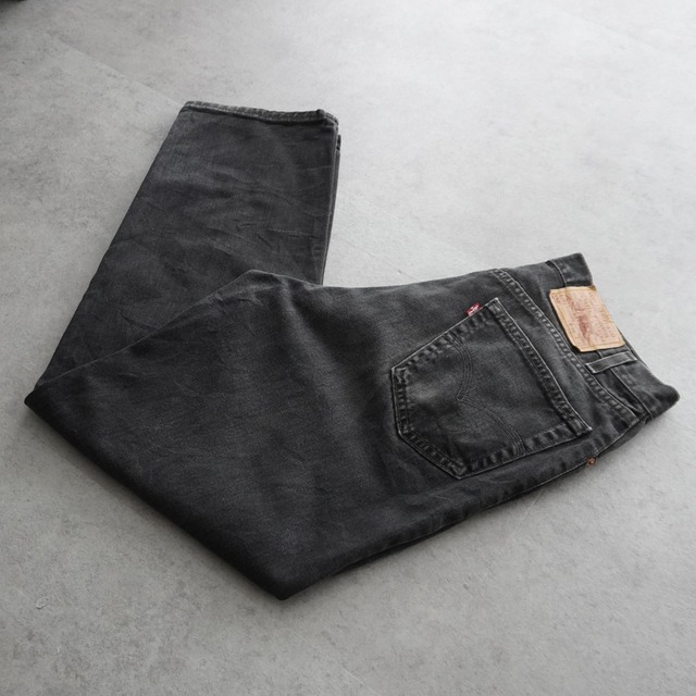 00s Levi's 550 black denim pants "made in USA" [W35L31.5相当] 古着