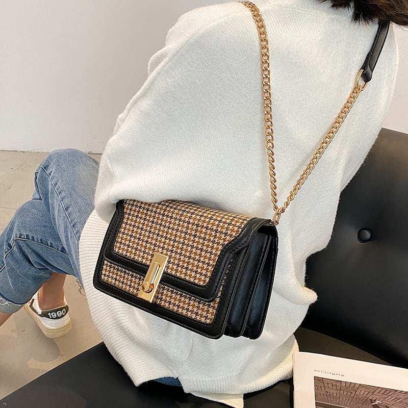 秋冬レトロチェーンスモールバッグメスバッグ2020新しい流行のファッションオールマッチメッセンジャーバッグネットレッドワンショルダースモールスクエアバッグ Tiancai_Wing_Bag27899220769