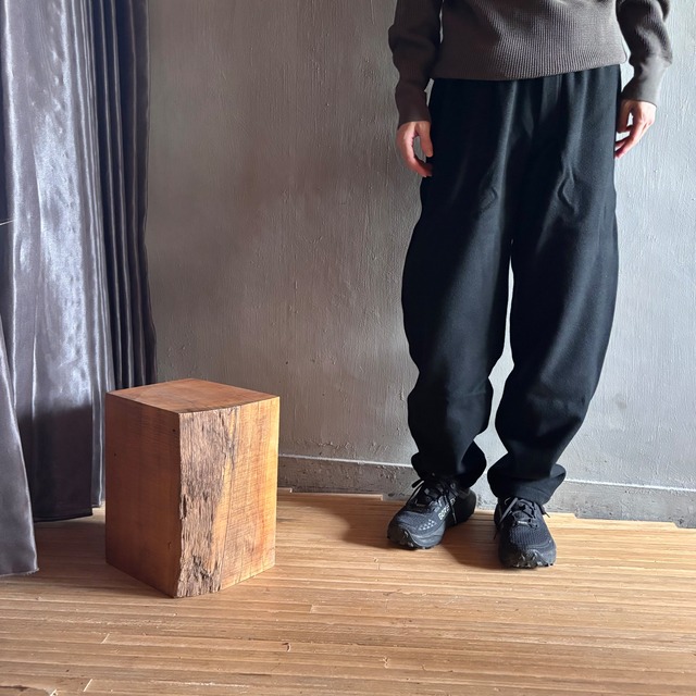 MITTAN｜NMウールモッサストレートパンツ PT-153 黒