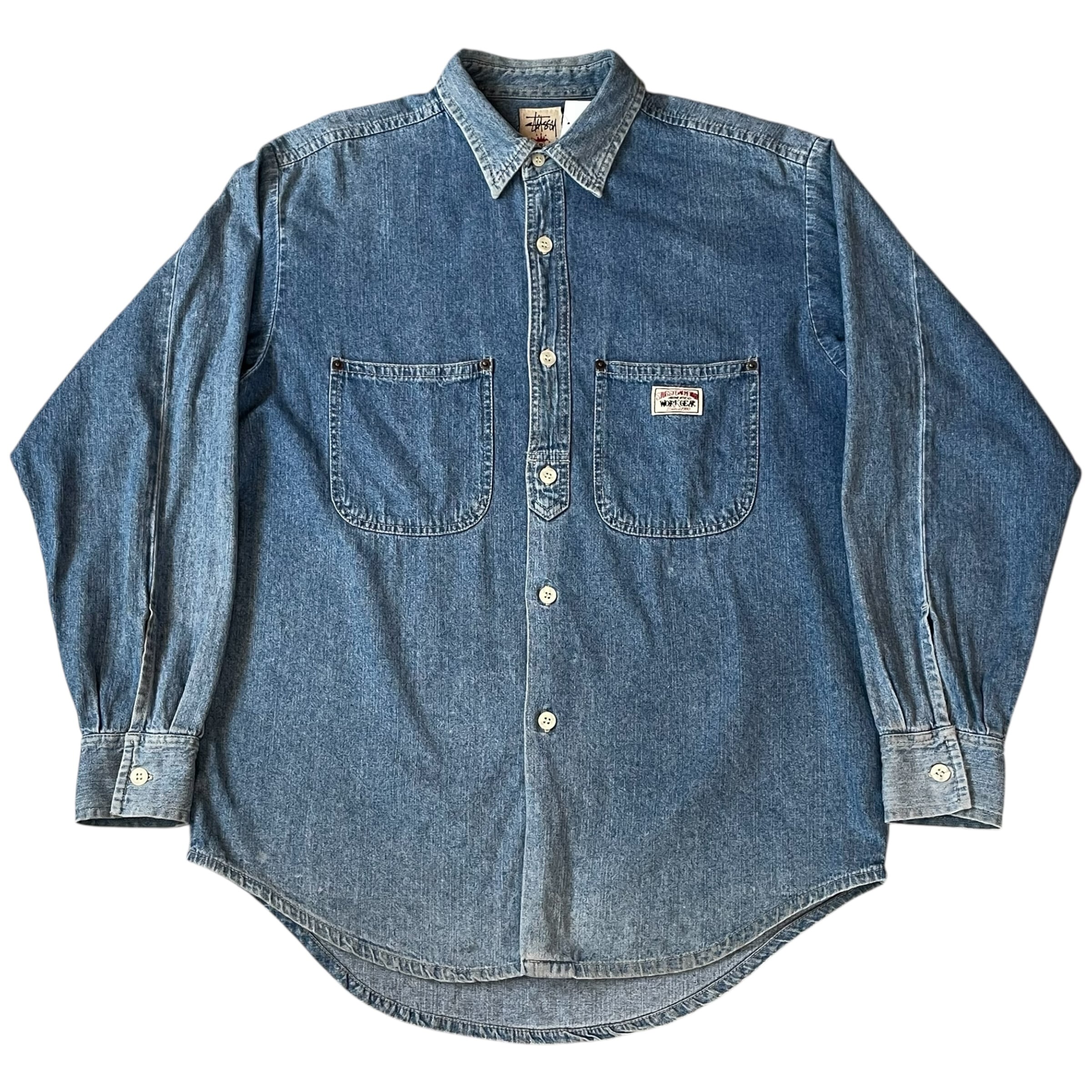 Stussy workgear 90sデニムシャツ オールドステューシー oz製 90s STUSSY 