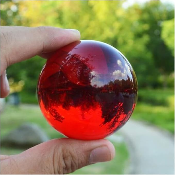 赤い玉 風水 玄関文鎮 装飾品赤い球水晶玉6cmレッドクリスタルボール