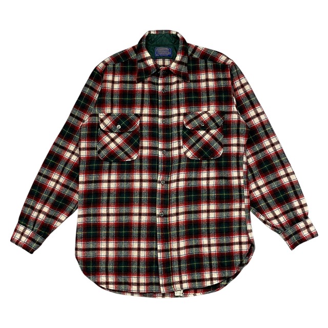 PENDLETON WOOL PLAID BUTTON SHIRT SIZE M (USED)