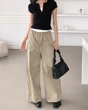 Cotton easy wide Pants　T20315