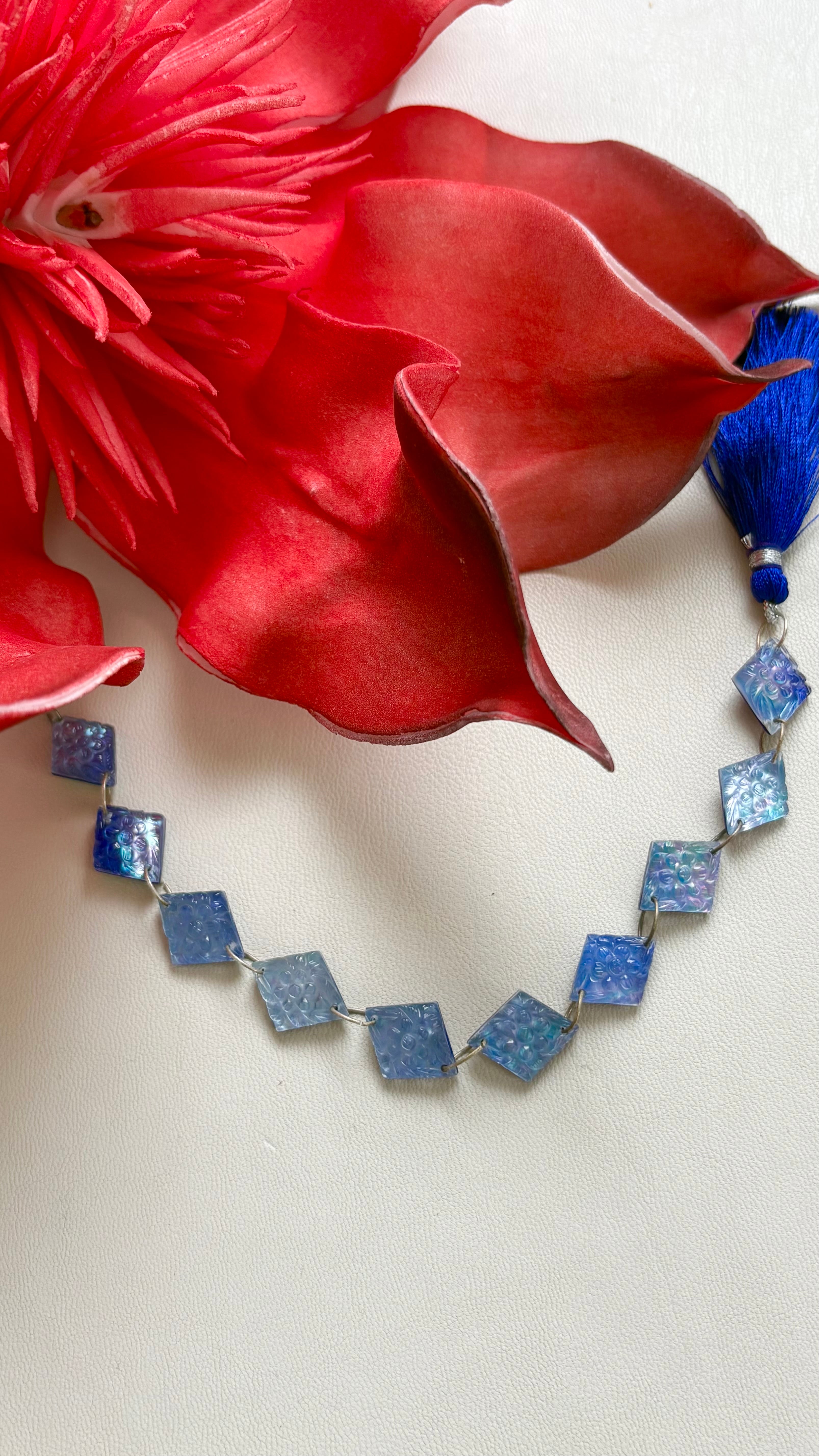 Crystal x Mother of Pearl x Lapis Lazuli Triplet / クリスタル×マザーオブパール×ラピスラズリ トリプレット
