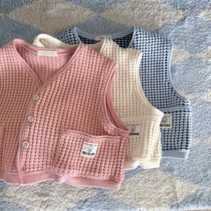 【BABY】春新作　ワッフルオシャレベスト