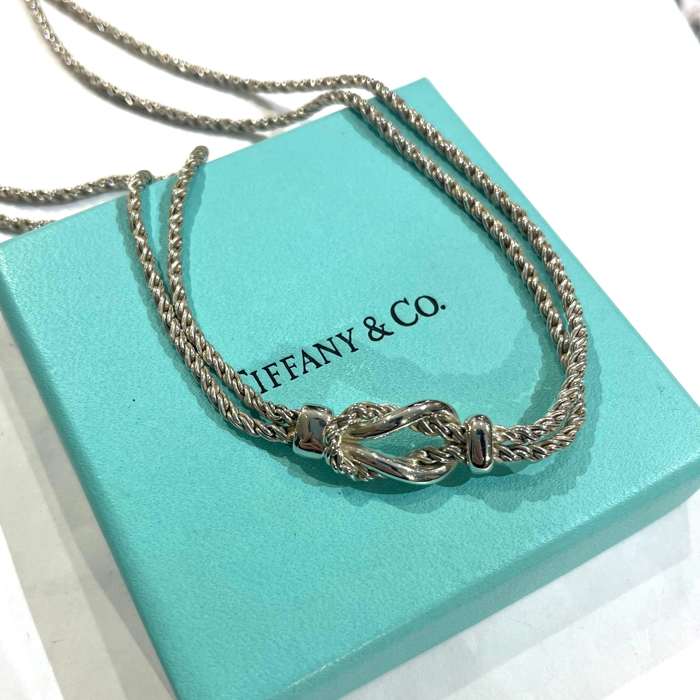 希少【TIFFANY&CO.】ティファニー2261ツイストダブルロープネックレス