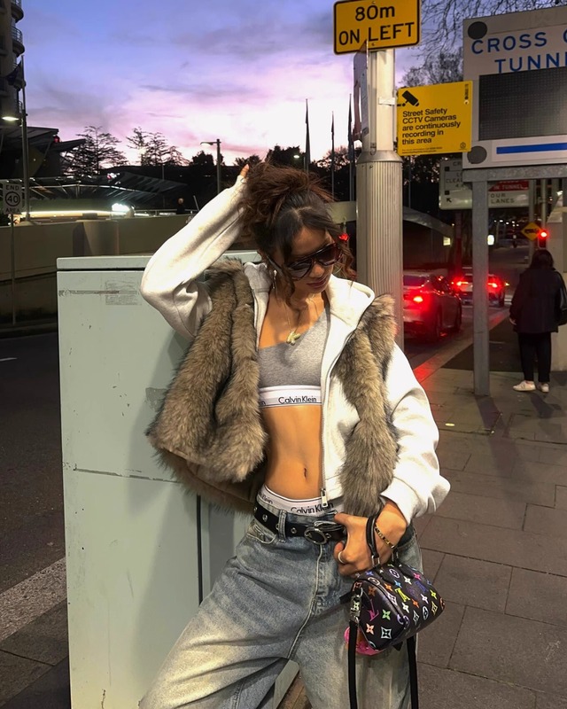 フェイクファーショートベスト kco1057