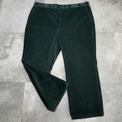 dark green corduroy wide pants