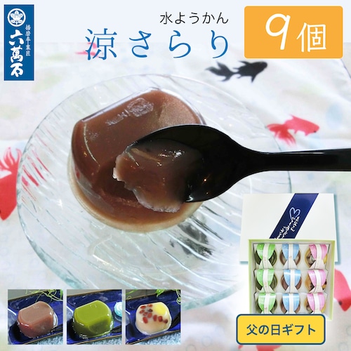 父の日ギフト 水羊羹 涼さらり 3種9個入り 詰め合わせ #和菓子#お取り寄せ#土産#プレゼント#進物