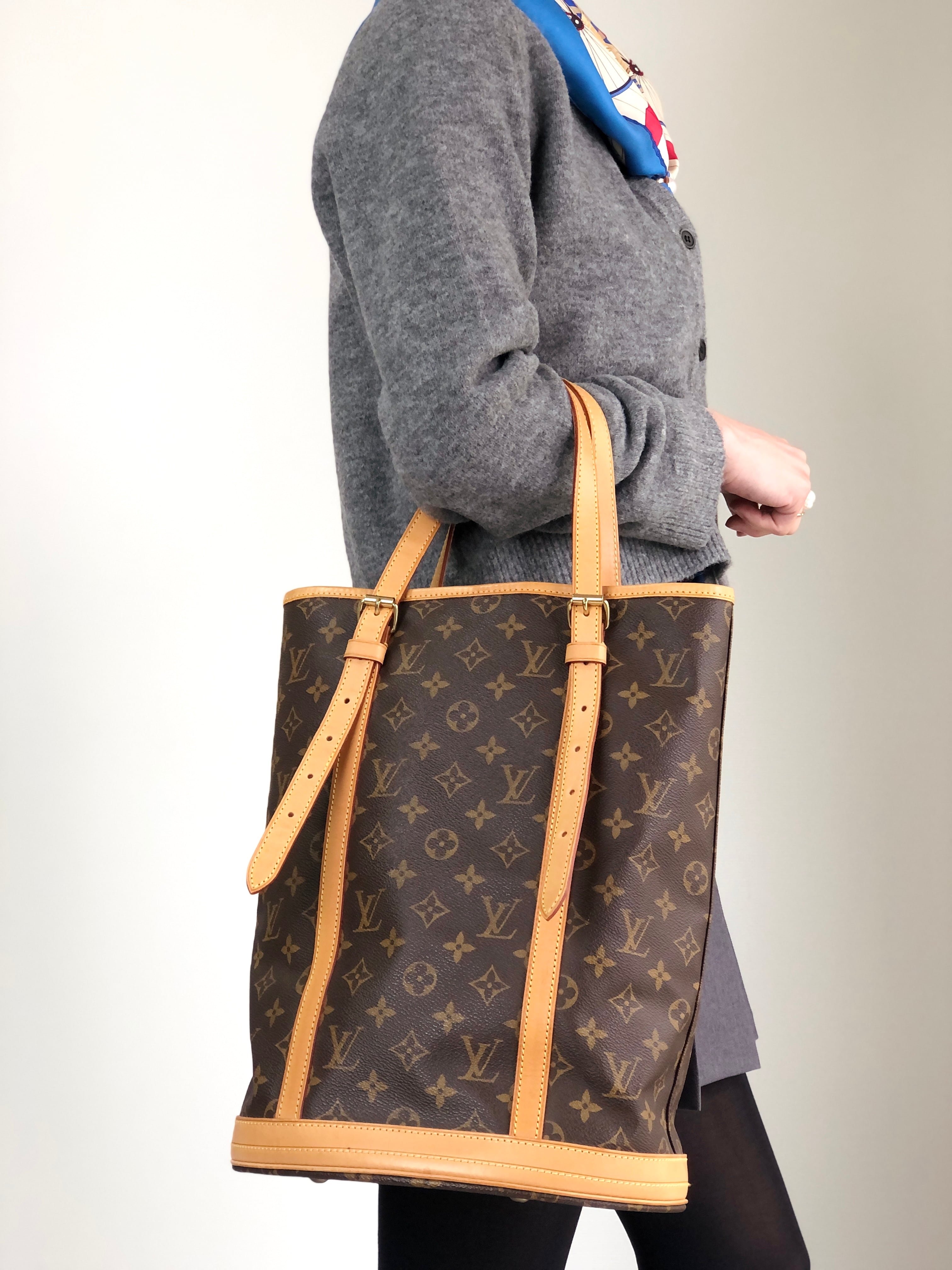LOUIS VUITTON ルイヴィトン モノグラム トートバッグ ブラウン PVC