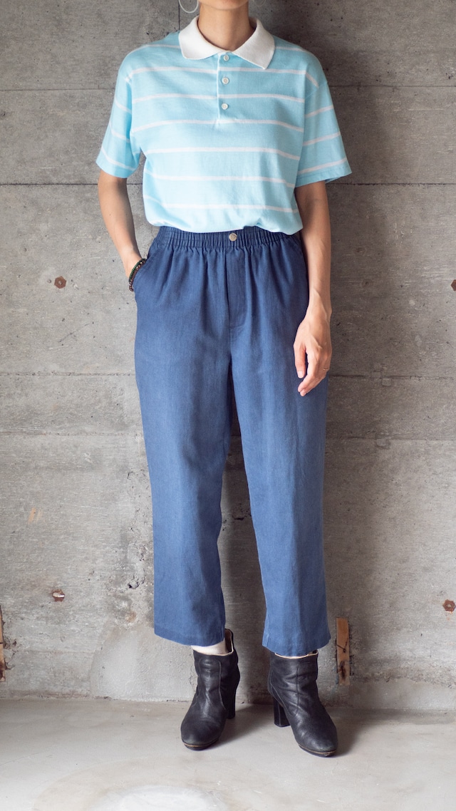 "PUT ON SHOP" 1970s Polo shirt