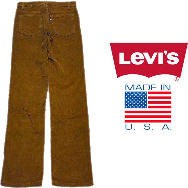 1点物◇USA製ビンテージLevis茶リーバイス519コーデュロイパンツ古着