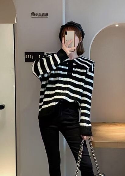 セーラーカラー　ボーダーニット　AJ11009−2729