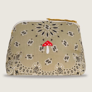 CALL IT BY YOUR NAME Vanity Pouch Large BEIGE/MUSTARD