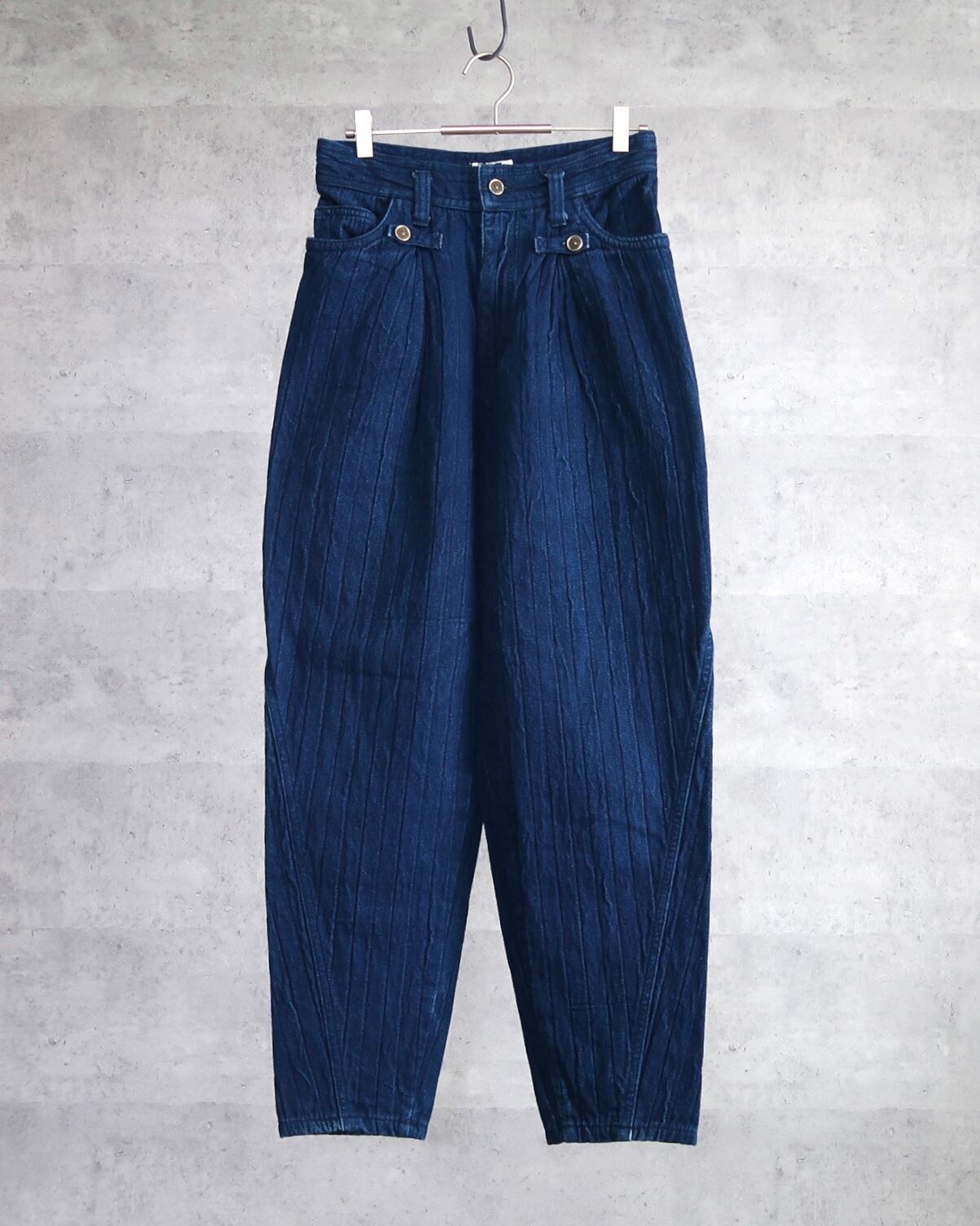 1980s KENSHO ABE tuck design tapered denim pants | Pay ID