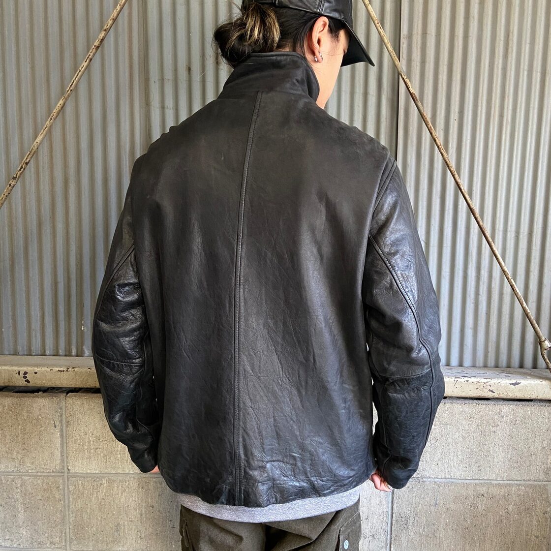 90年代〜 OLD GAP オールドギャップ スタンドカラー シングルレザー 