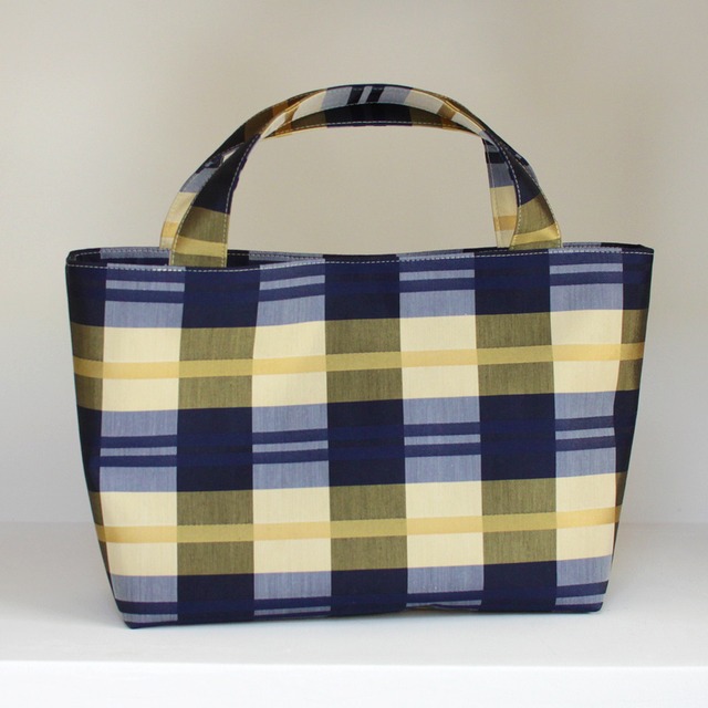 Square tote 　-Yellow × Navy
