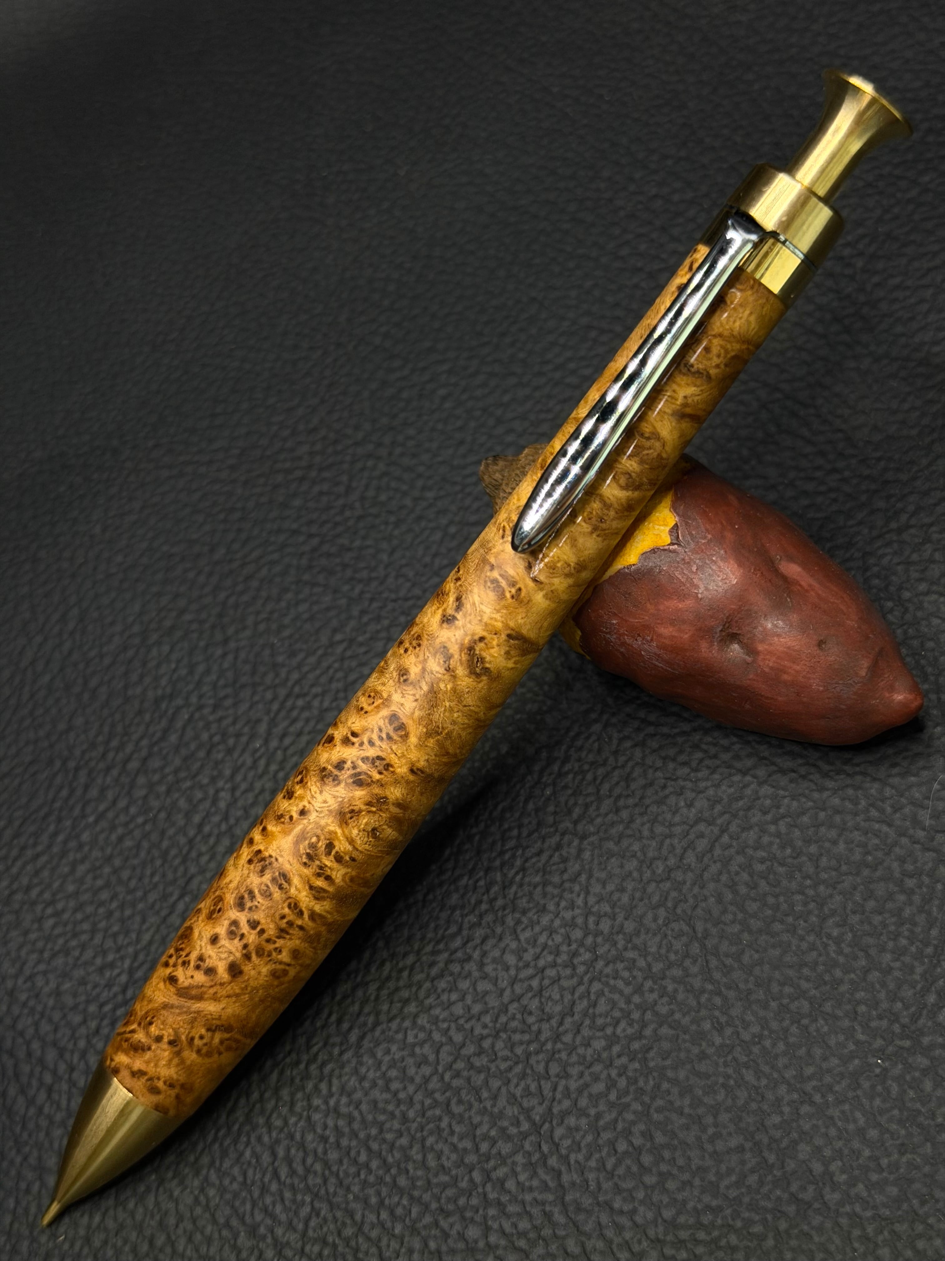 ボナンペン　花梨瘤　真鍮　シャープペンシル　検索野原工芸工房楔こぶた工房 限定品 最 安 商品 工房楔 花梨瘤杢 シャーペン0、5 【公式通販】