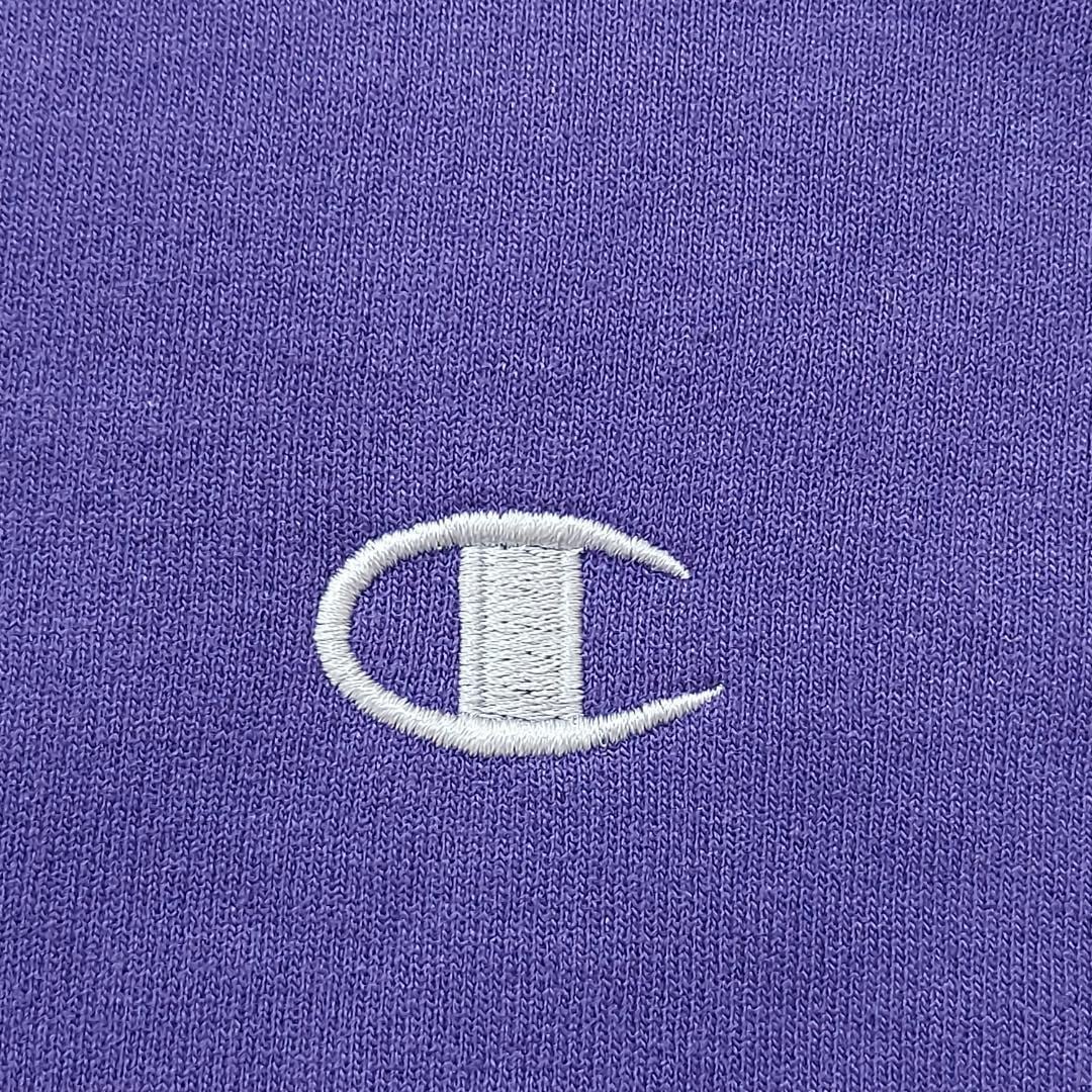 【希少カラー】チャンピオン 刺繍ロゴ 裏起毛 スウェット パープル 紫 3XL