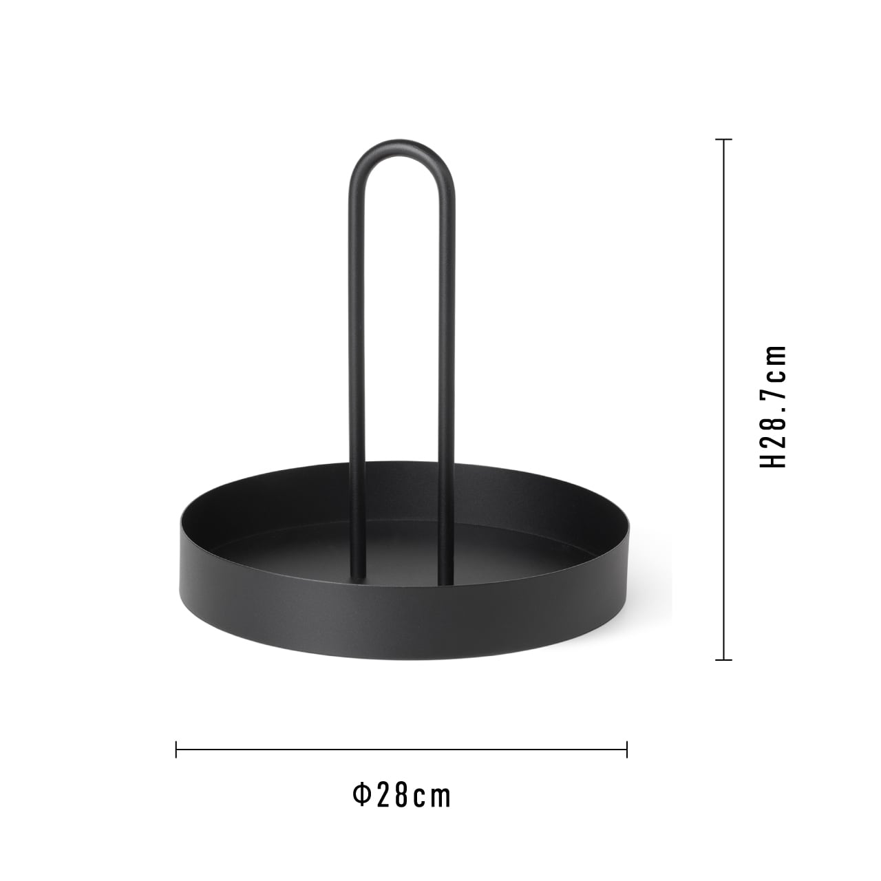 ONLINE限定】Grib Tray / Black / Φ28×H28.7cm / Ferm Living