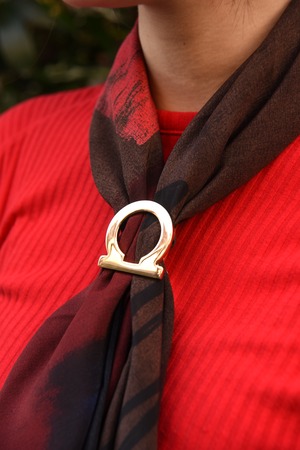 GUCCI / vintage design scarf.