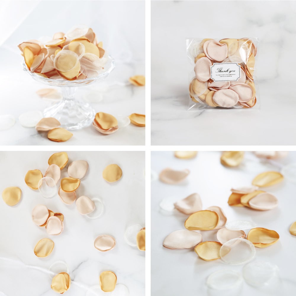 選べる6色！ オーガンジー＆サテン フラワーシャワー 約12g 約90～100