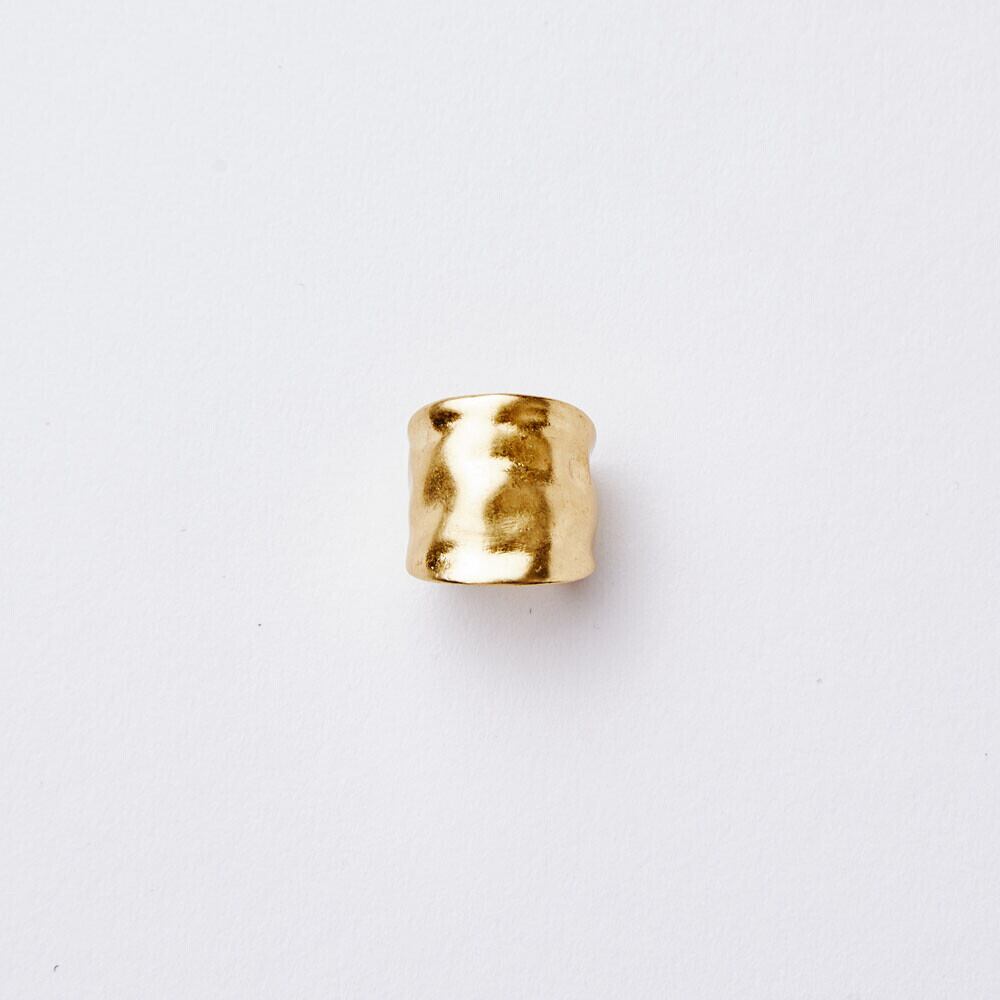 Brass dent ear cuff