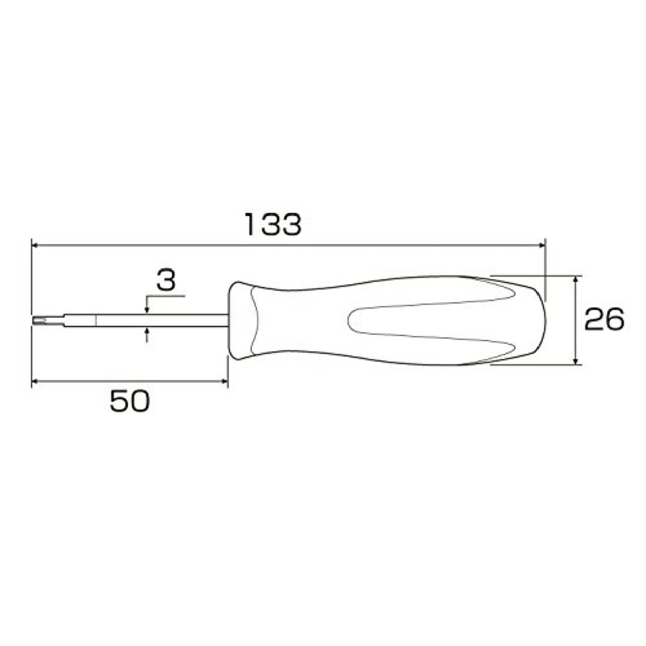 アネックス(ANEX) ドライバー ヘクスローブ T6x50 穴付 No.6300