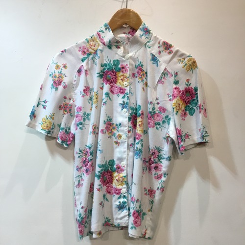 柄ブラウス シャツ レディース 古着 size M GK-185