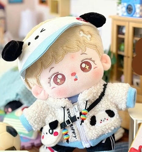 15cmぬい服】わんこサンバイザーコーデ 15cm着せ替えぬいぐるみ用 棉花