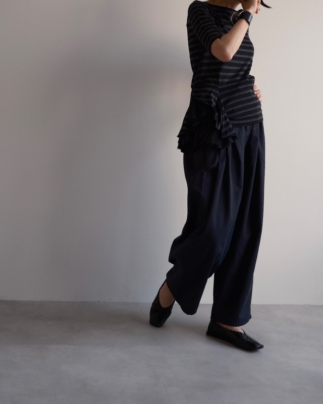 sacai　FRILL DOCKING BOATNECK TOP