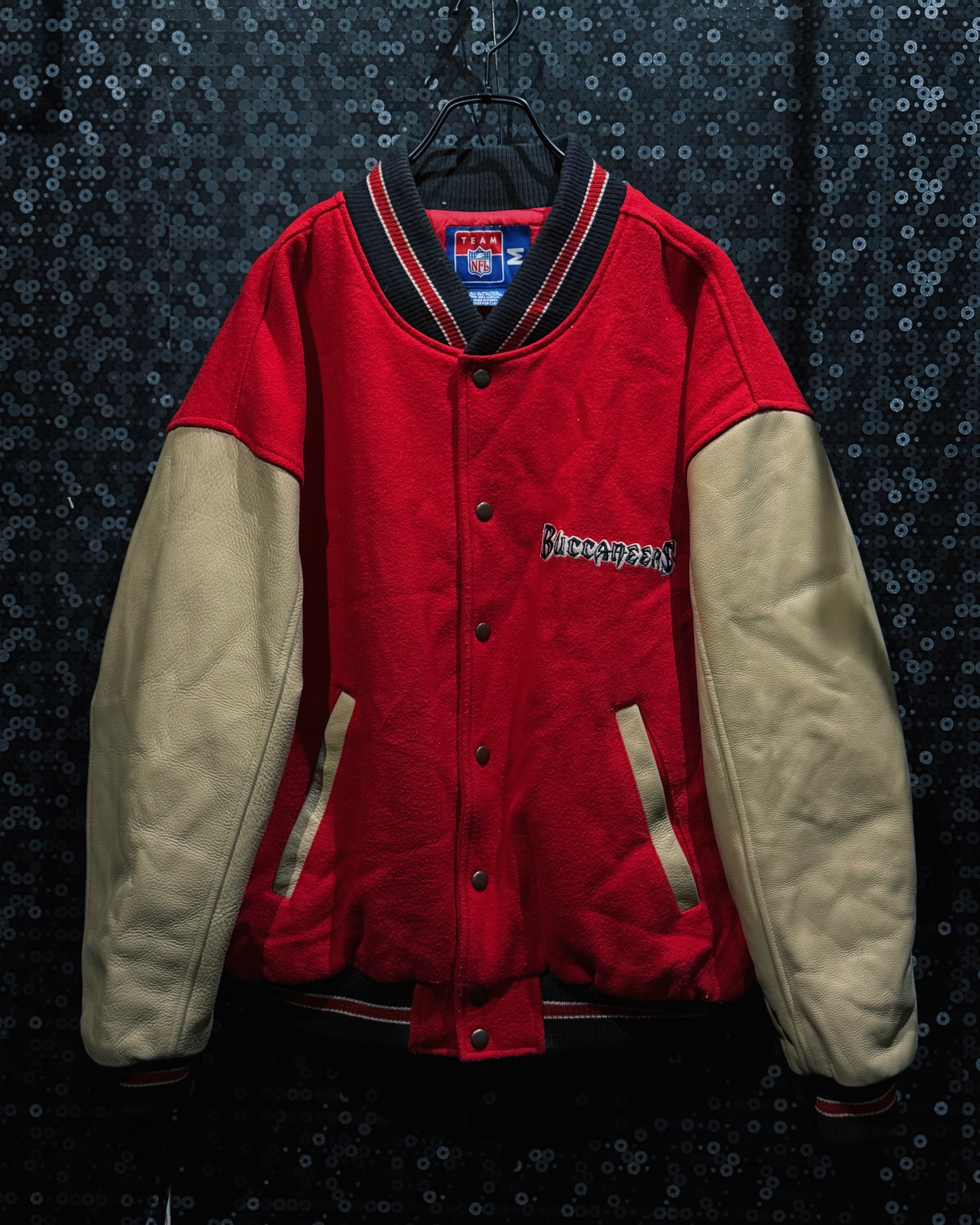 【ÆIEM】“NFL” vintage TAMPA BAY BUCCANEERS wool leather stadium jacket