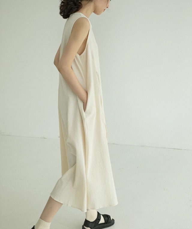 sleeveless flare dress 3colors【2024011803】