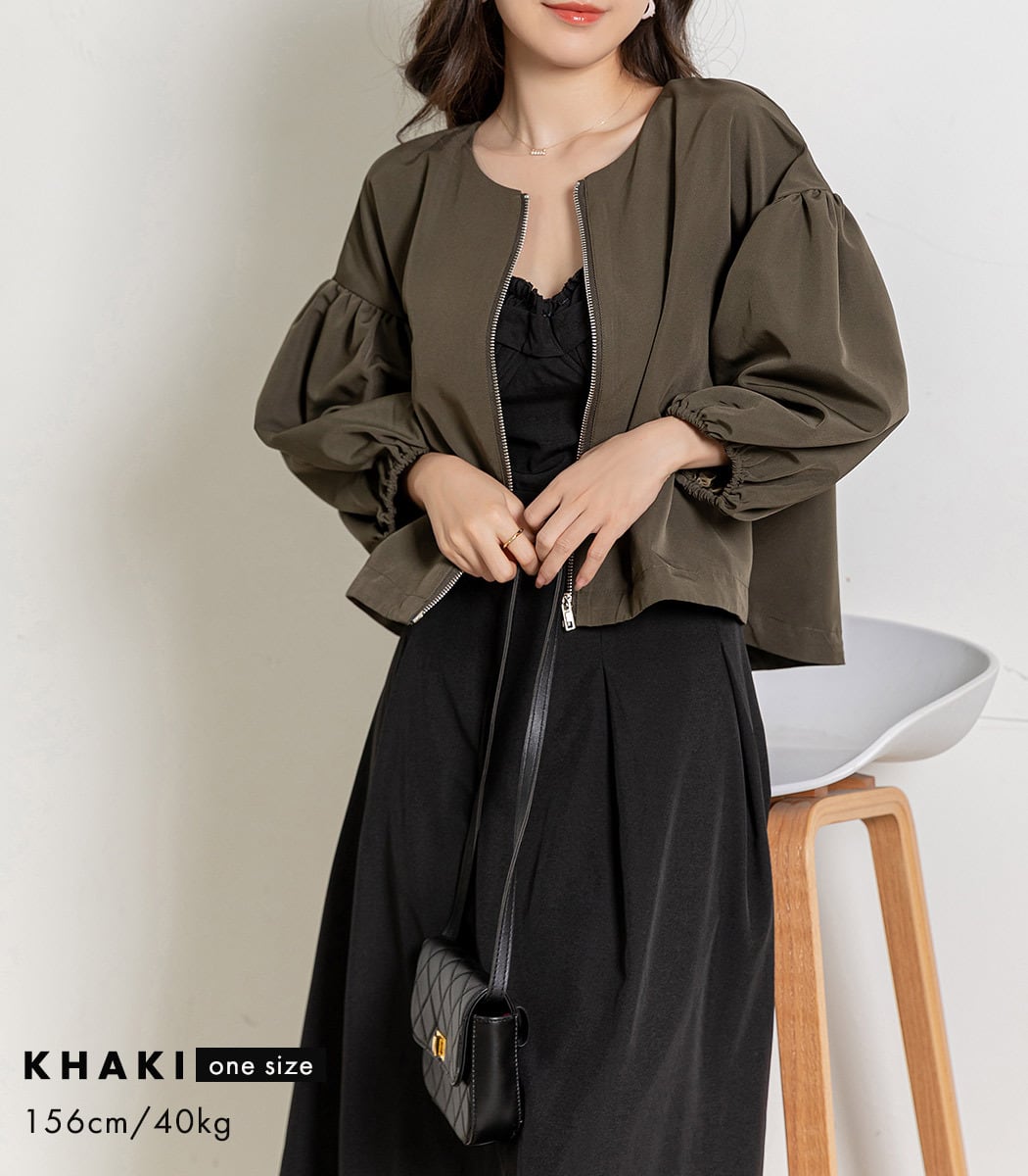 [セルフォード] バルーンスリーブショートブルゾン セルフォード] バルーンスリーブショートブルゾン