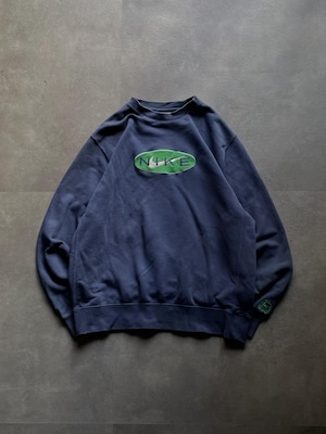 NIKE スウェット L ネイビー 刺繍ロゴ オーバルロゴ トレーナー