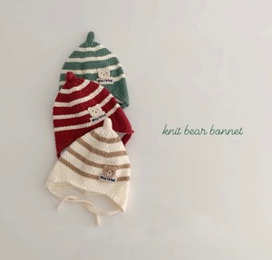 knit bear bonnet