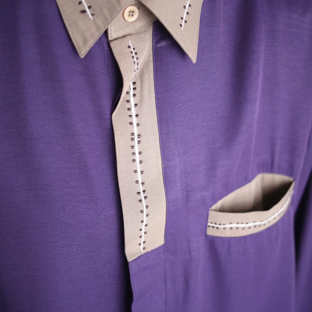 switching design fry-front minimal design loose shirt